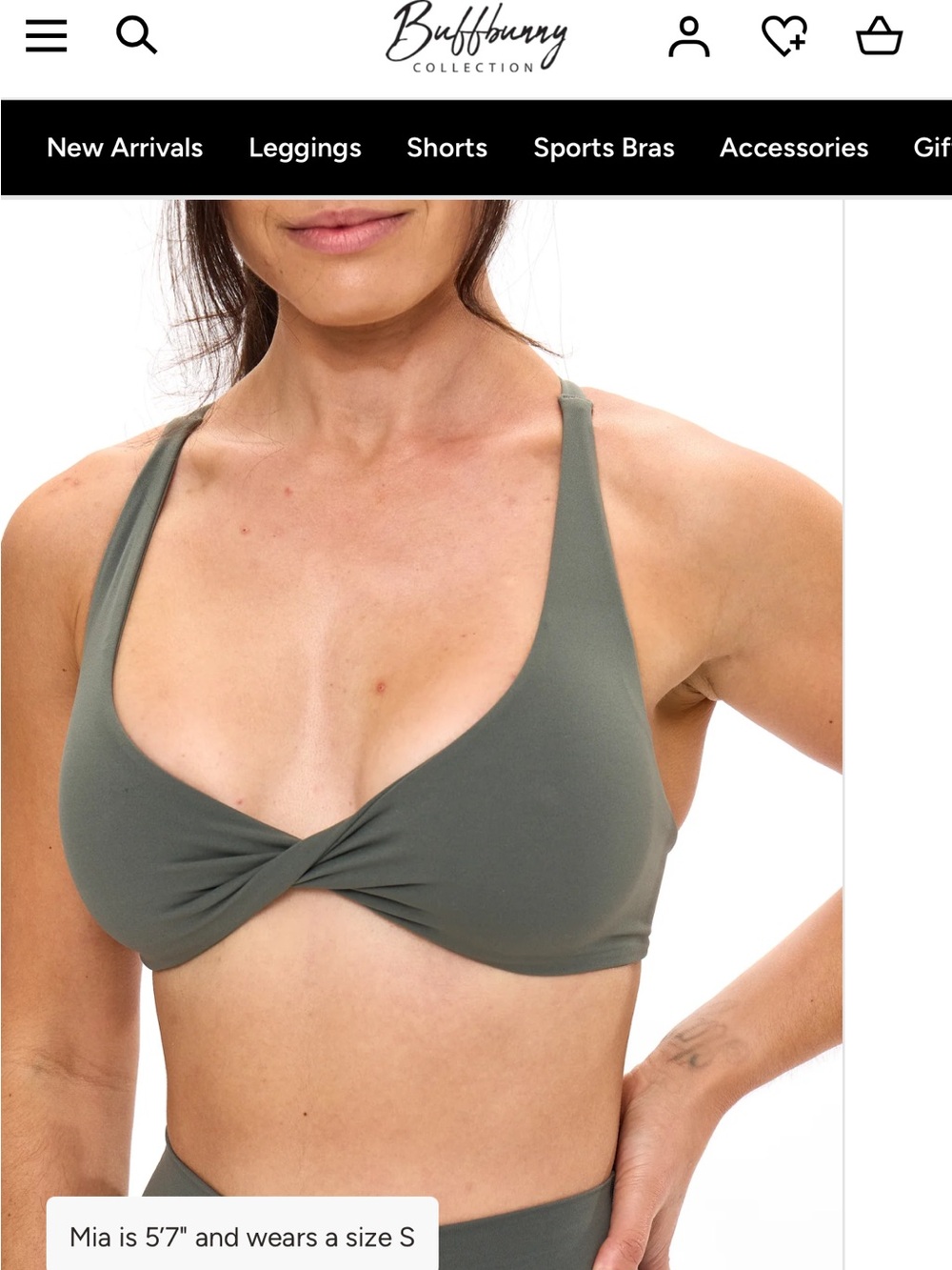 Buffbunny M Collection Twist Front Sports Bra in Red
